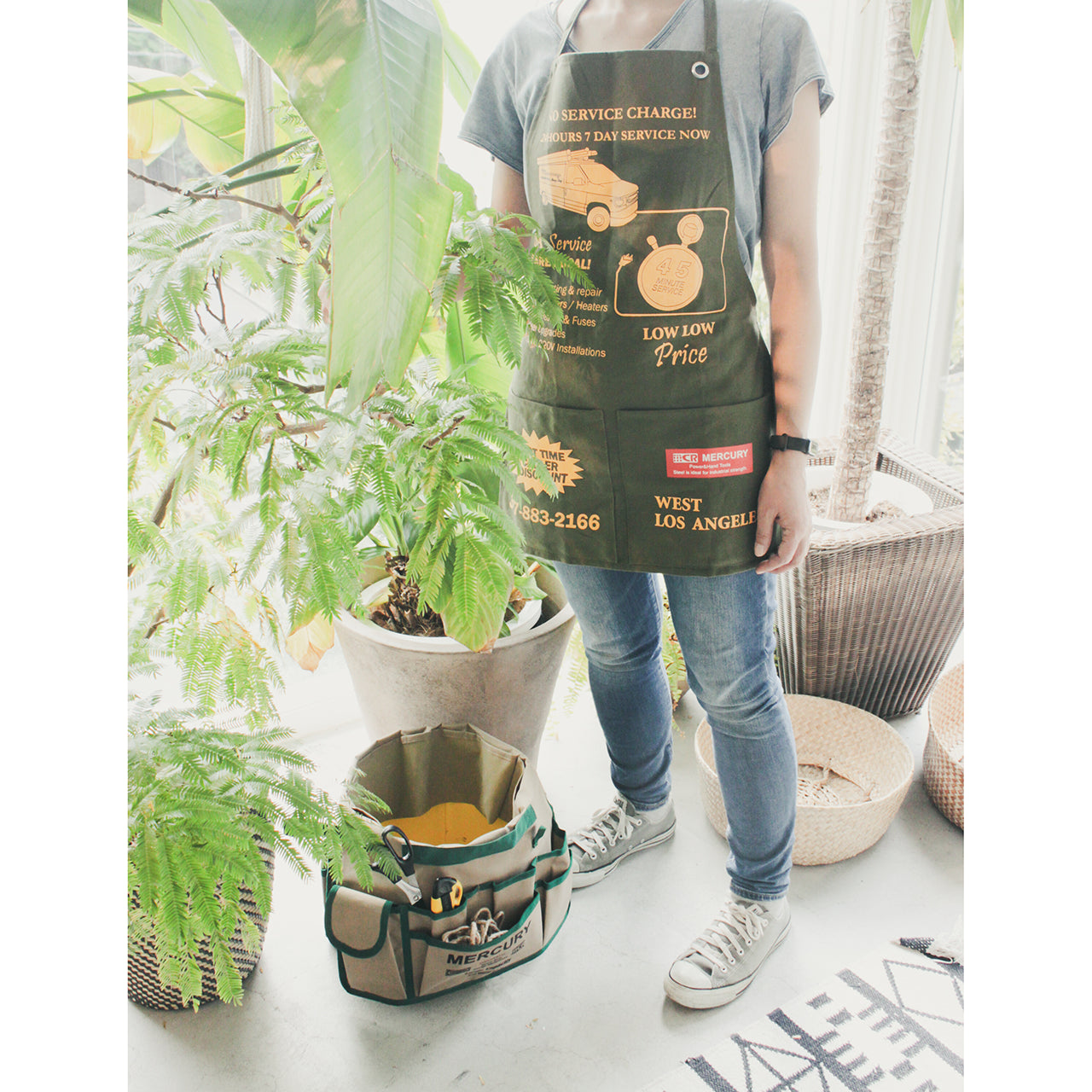 ビンテージエプロン ガレージ