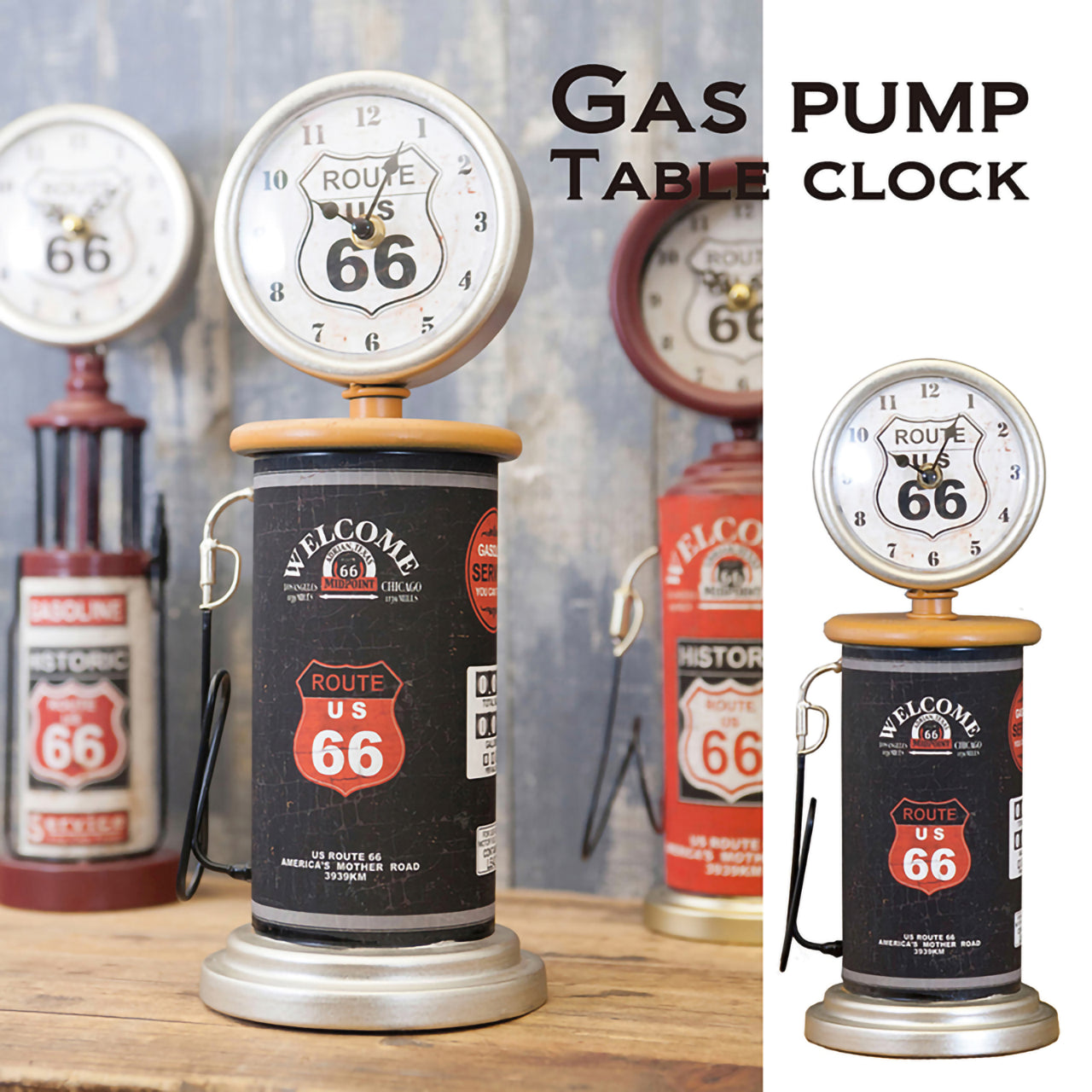 【アメリカンヴィンテージを楽しむ】 テーブルクロック&カレンダーセットC