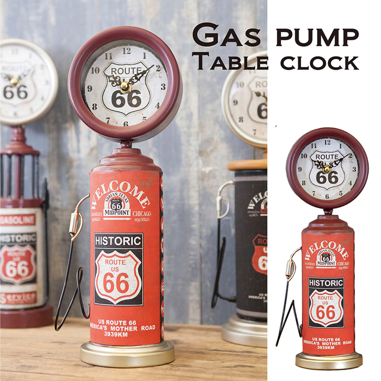 【アメリカンヴィンテージを楽しむ】 テーブルクロック&カレンダーセット B