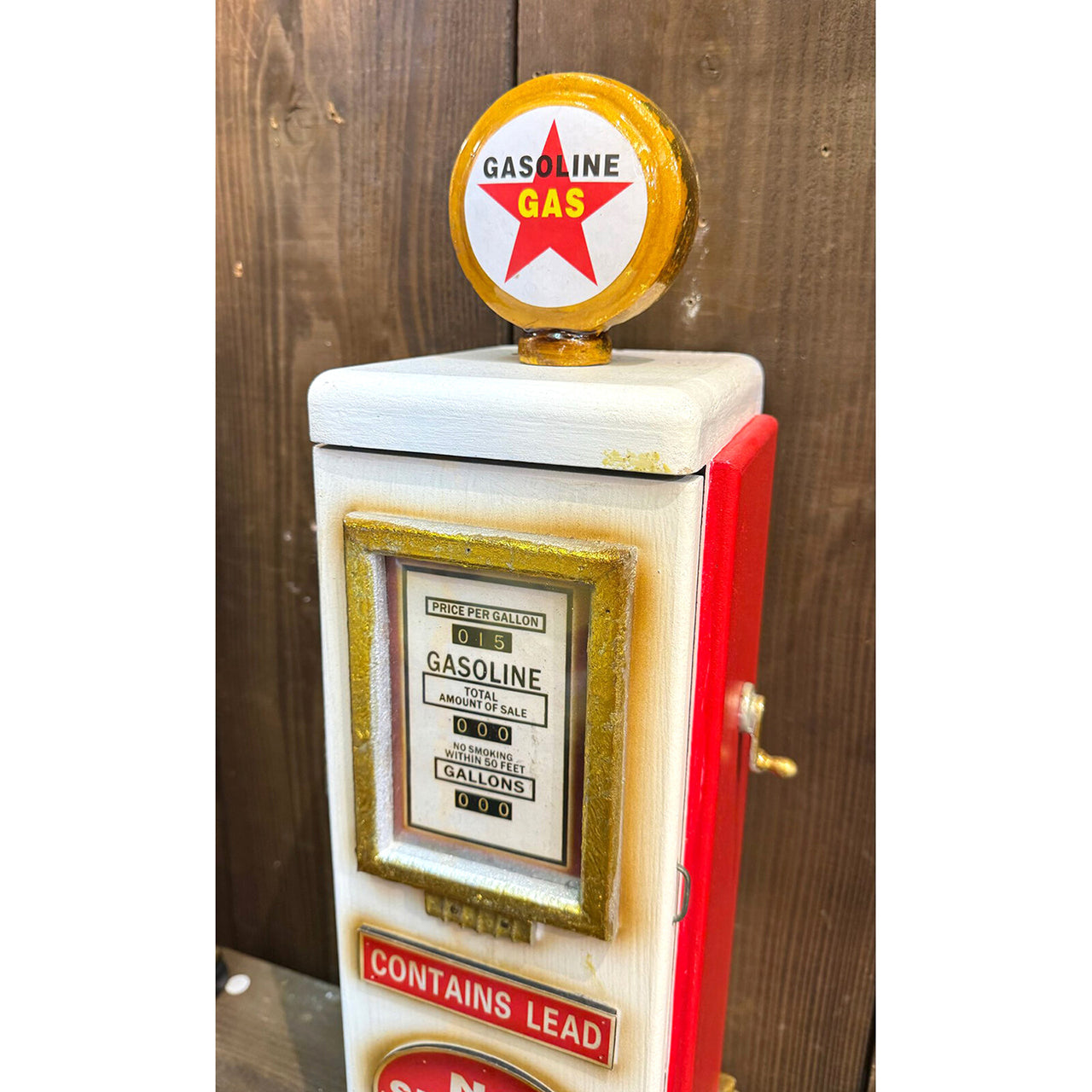 【GASOLINE】ガスポンプ マルチキャビネット(ホワイト)|レトロ感満載の収納インテリア