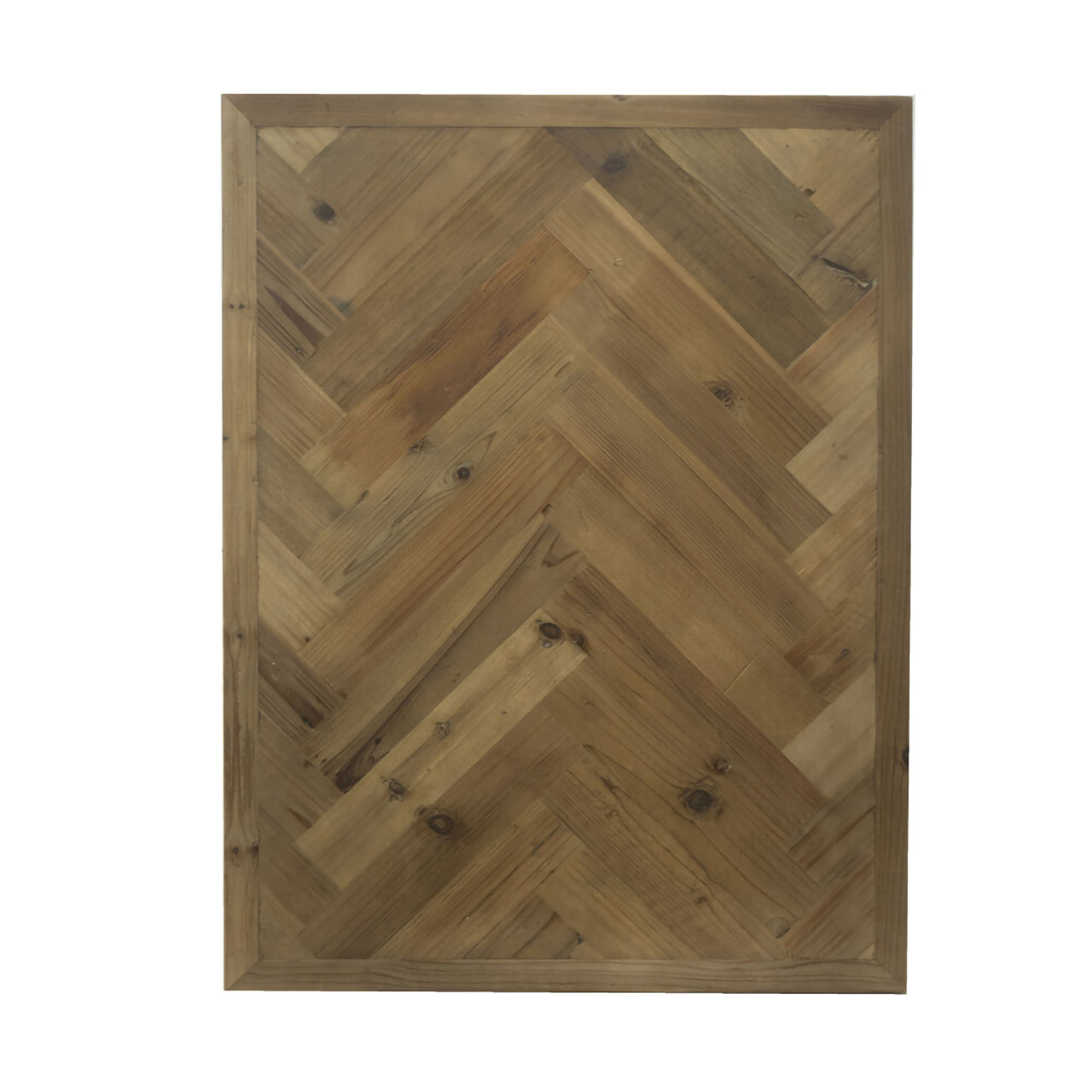 古材カフェテーブル ヘリンボーン/W600×D800