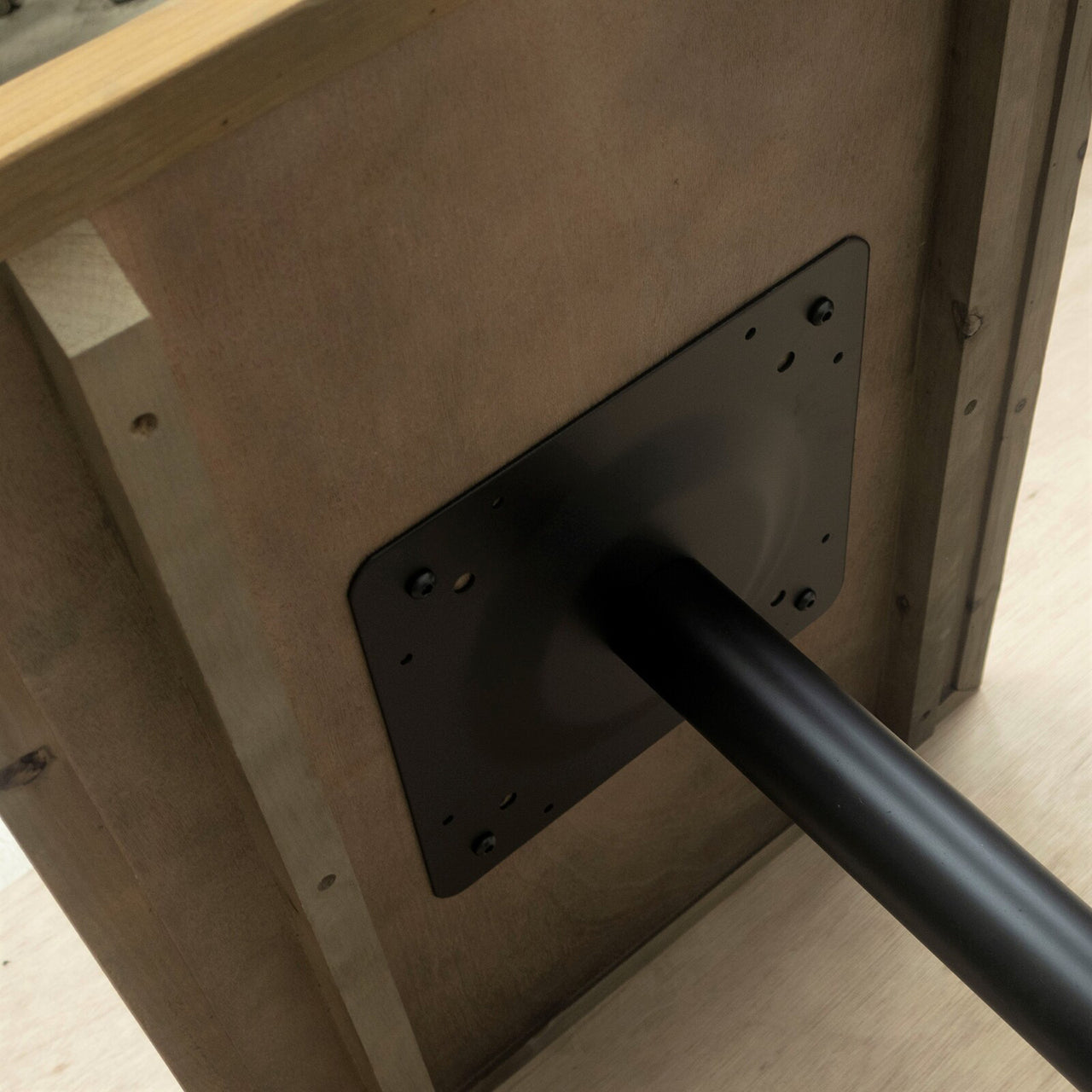 古材カフェテーブル ヘリンボーン/W600×D800