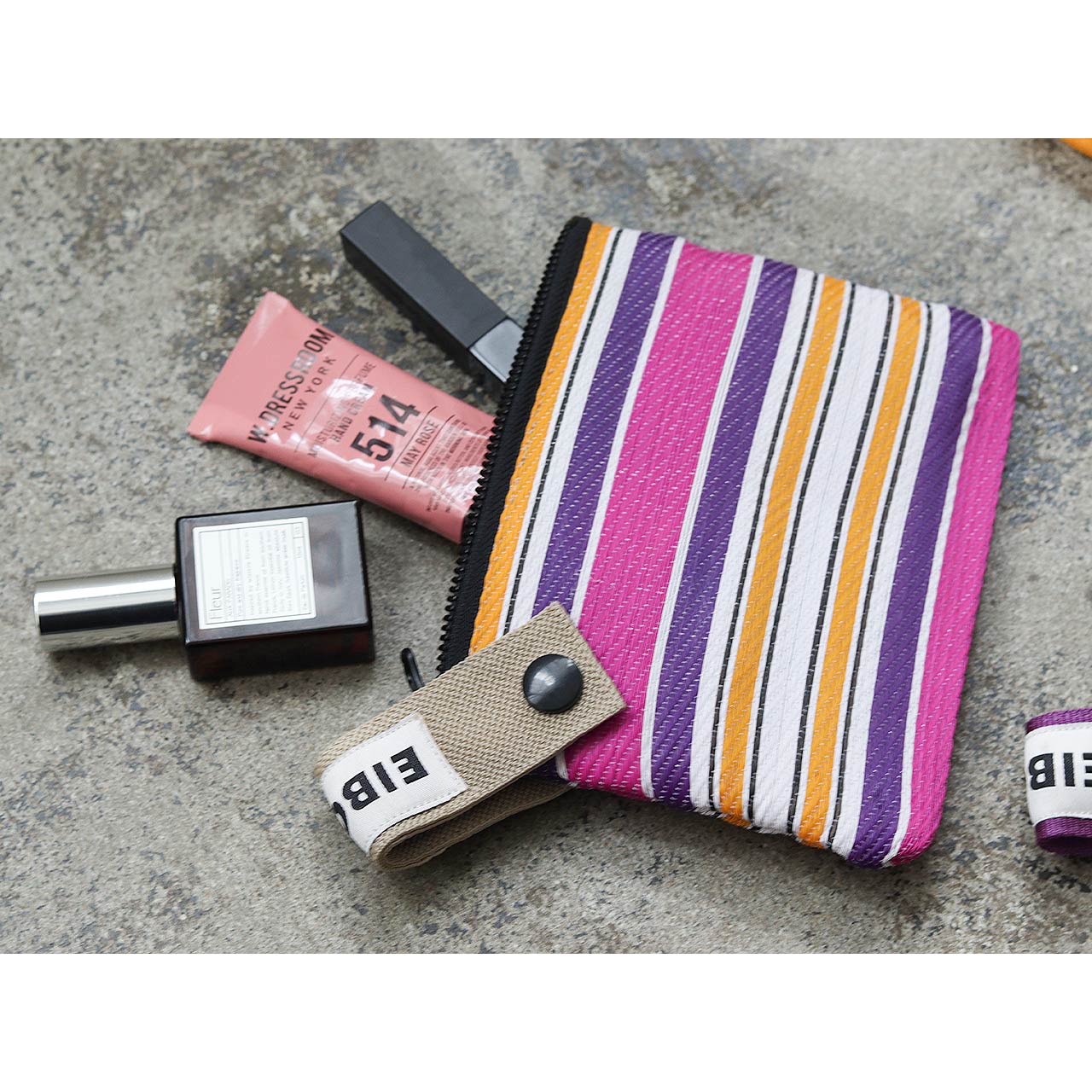 ストライプフラットポーチ  EIBORIE / エイボリー