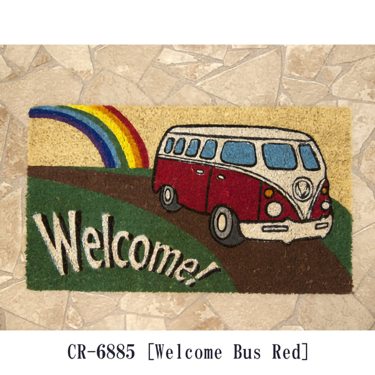 厳選ガレージ装飾セット02 選べる玄関マットとアンティーク メタルエンボスプレート6枚(ランダム)セット!