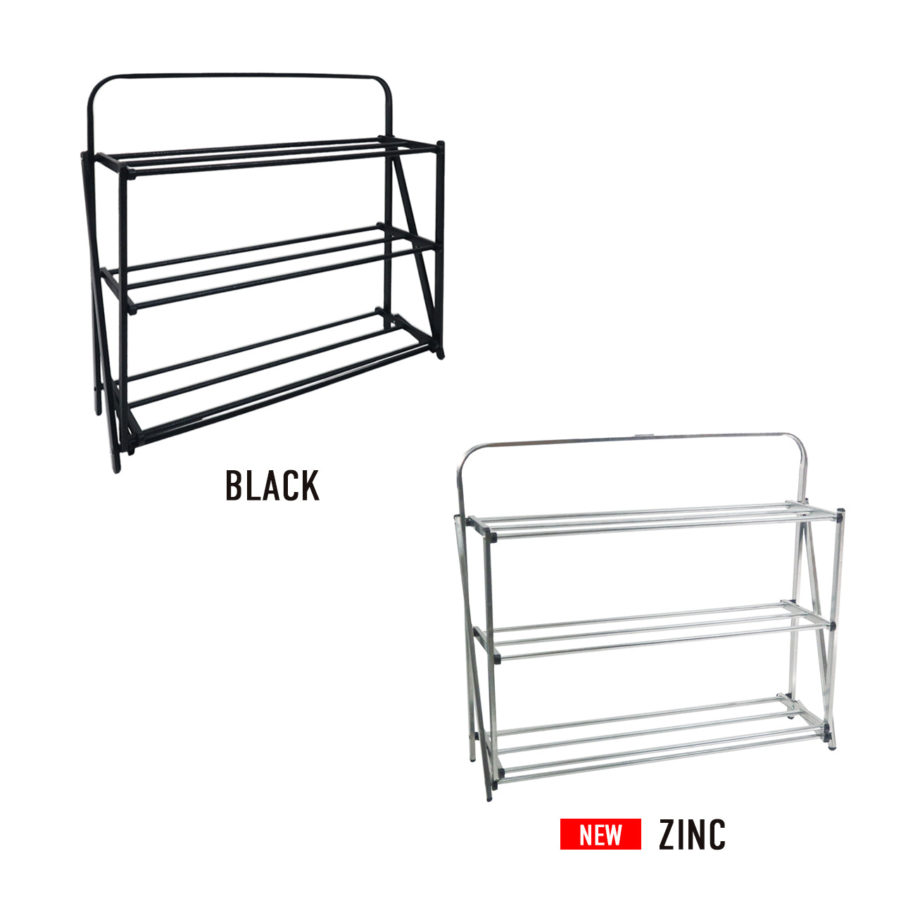 FOLDABLE SHOES RACK HAMMERTONE  / フォルダブルシューズラック ハンマートンBK