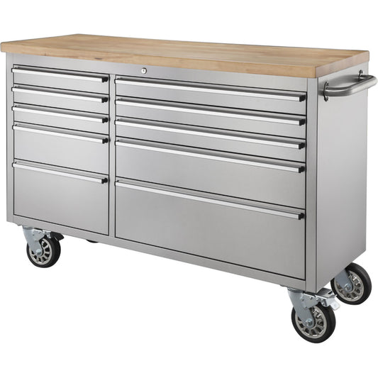 GB-S14  ツールキャビネット|幅142cmの大型収納、ステンレス×天然木の高機能キャビネット