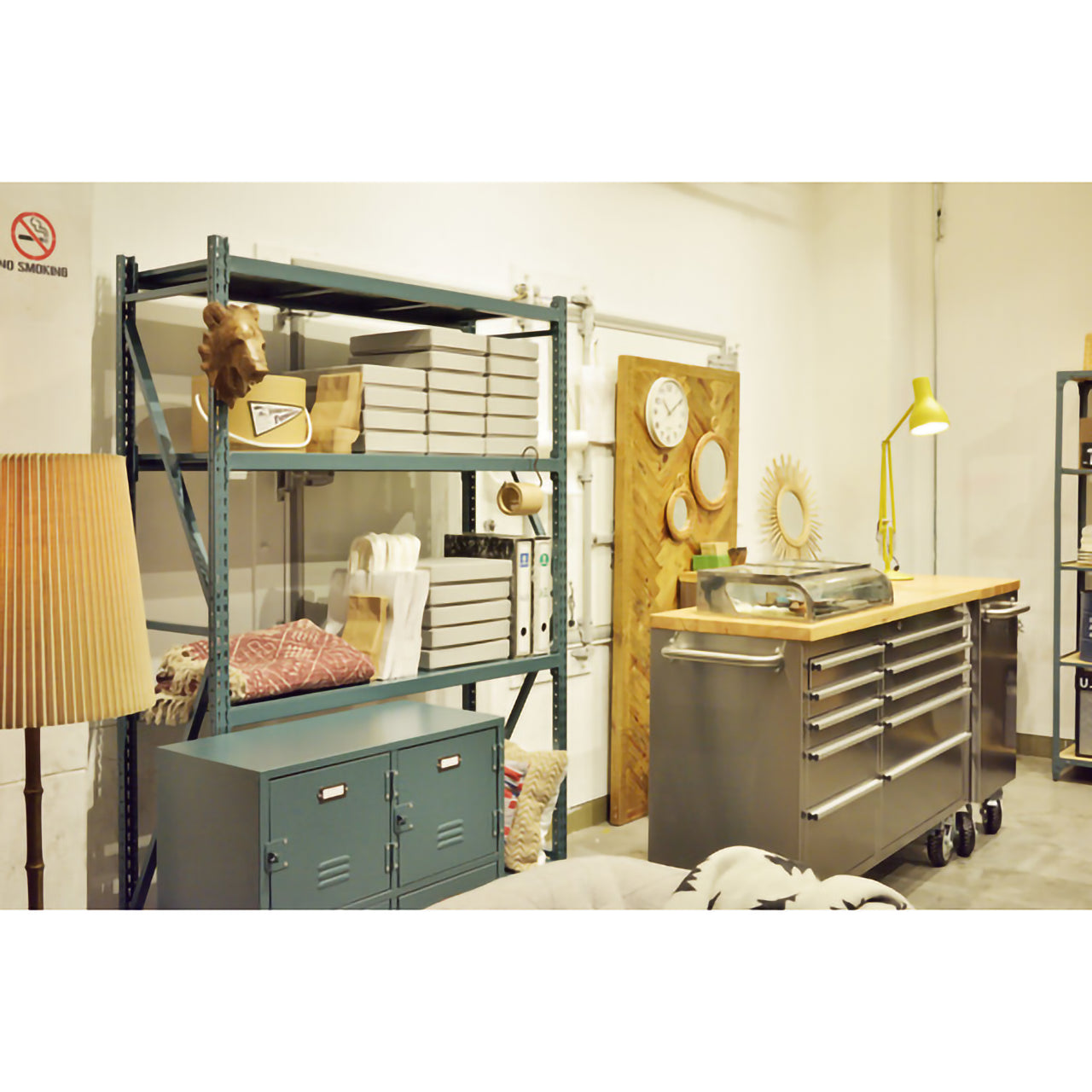 GB-S14  ツールキャビネット|幅142cmの大型収納、ステンレス×天然木の高機能キャビネット