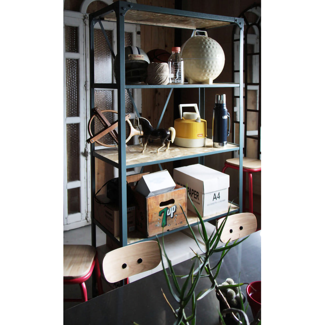 GB-S11【ヴィンテージラック】インダストリアルデザインの4段収納棚