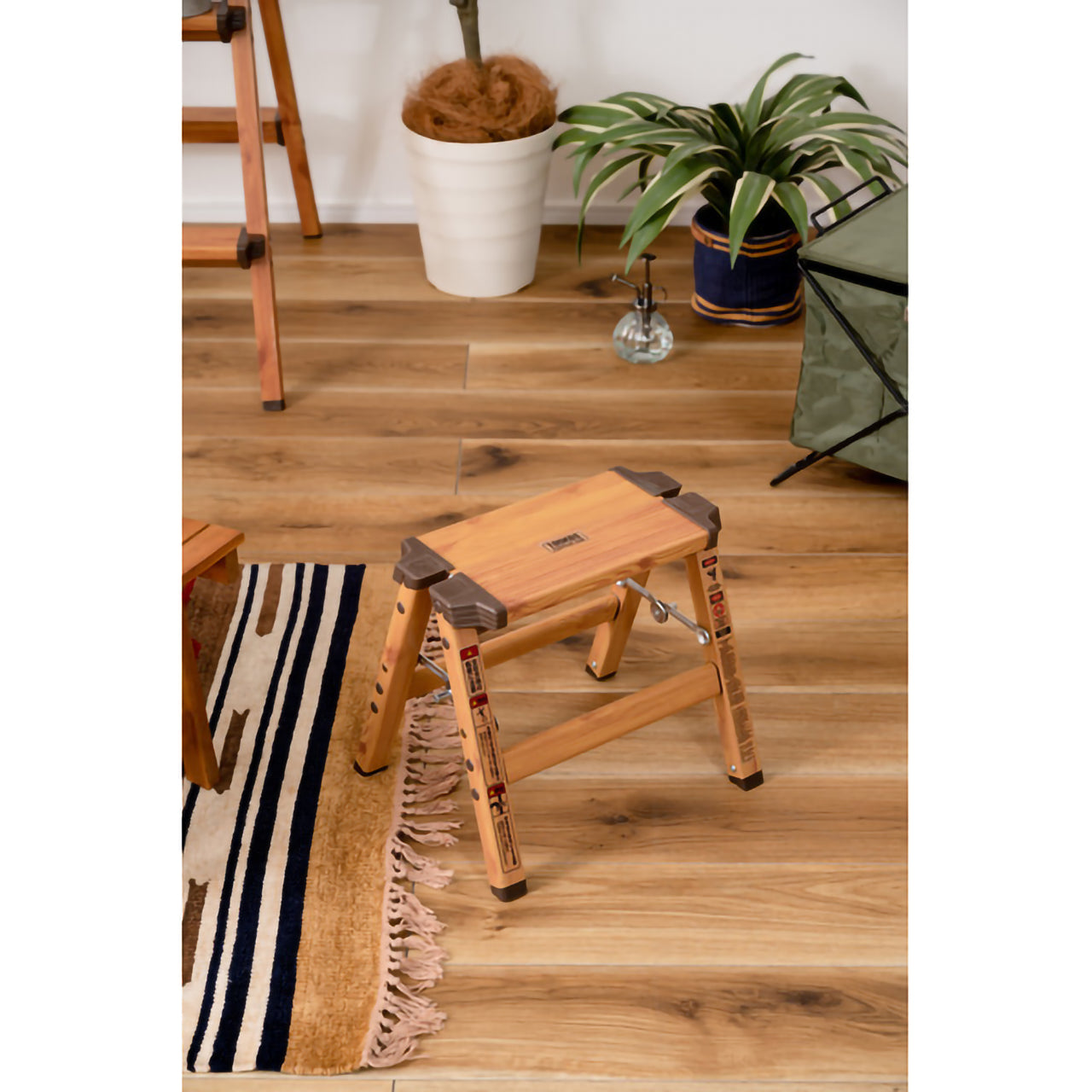 GB-LF13 アルミ ステップスツール(木目プリント)