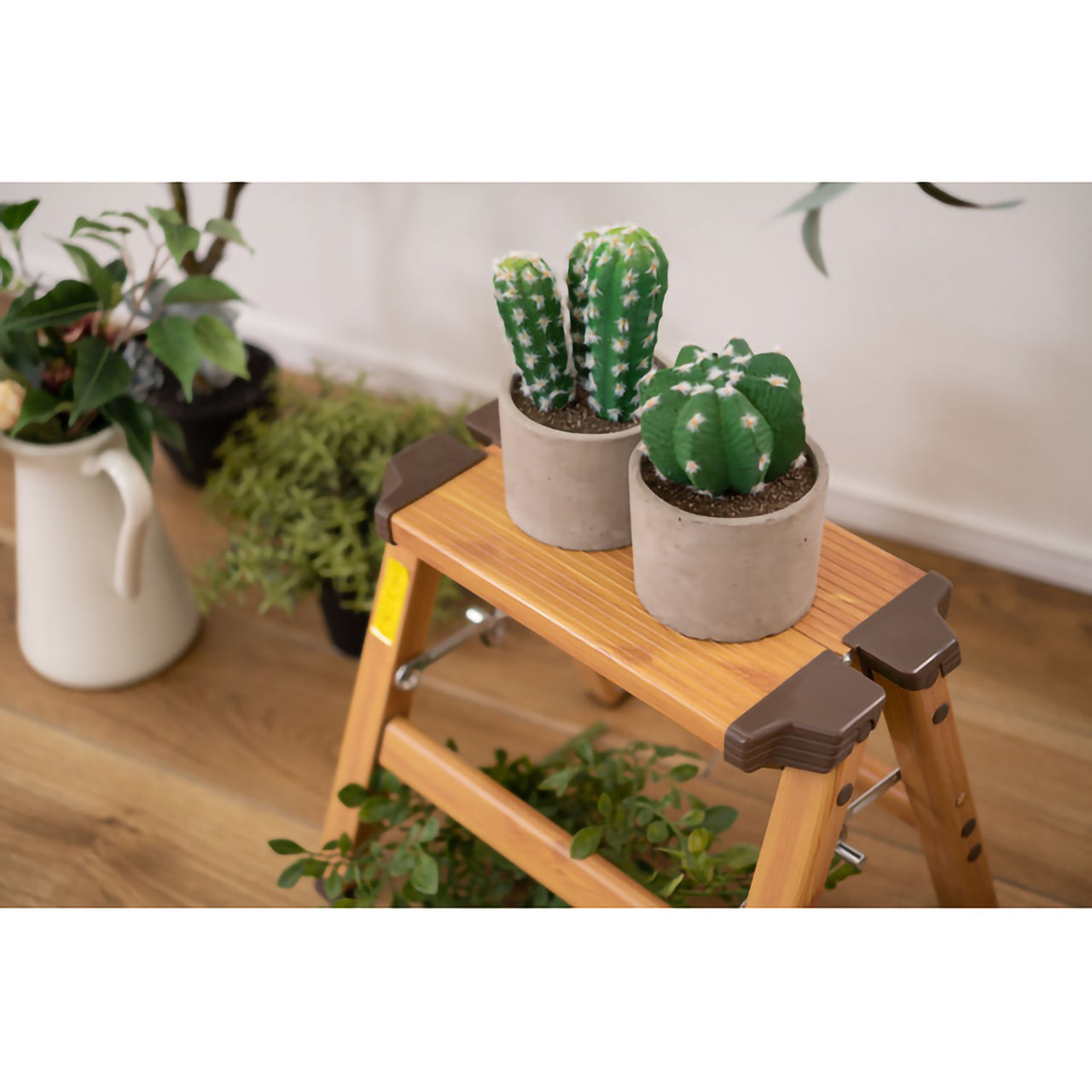 GB-LF13 アルミ ステップスツール(木目プリント)