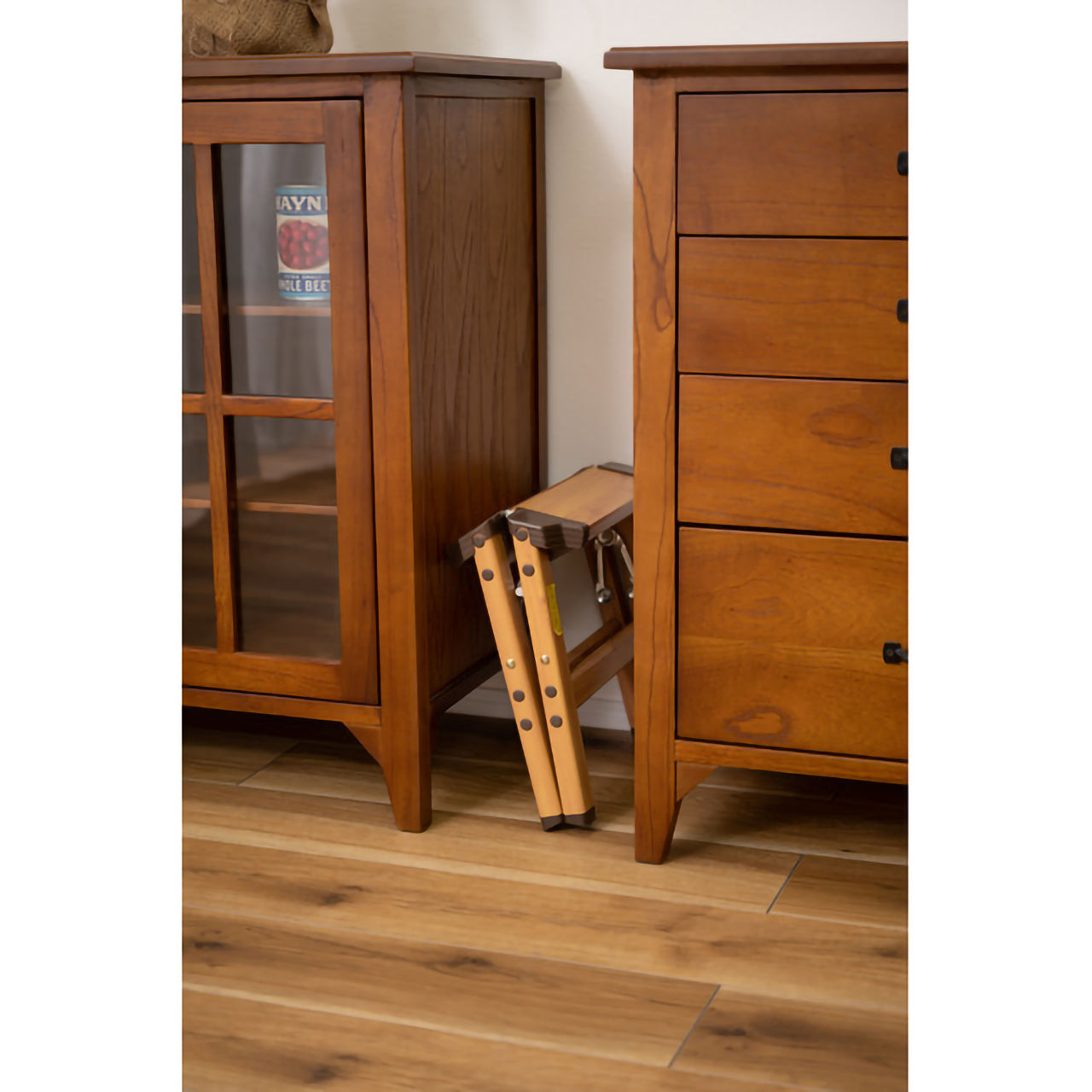 GB-LF13 アルミ ステップスツール(木目プリント)