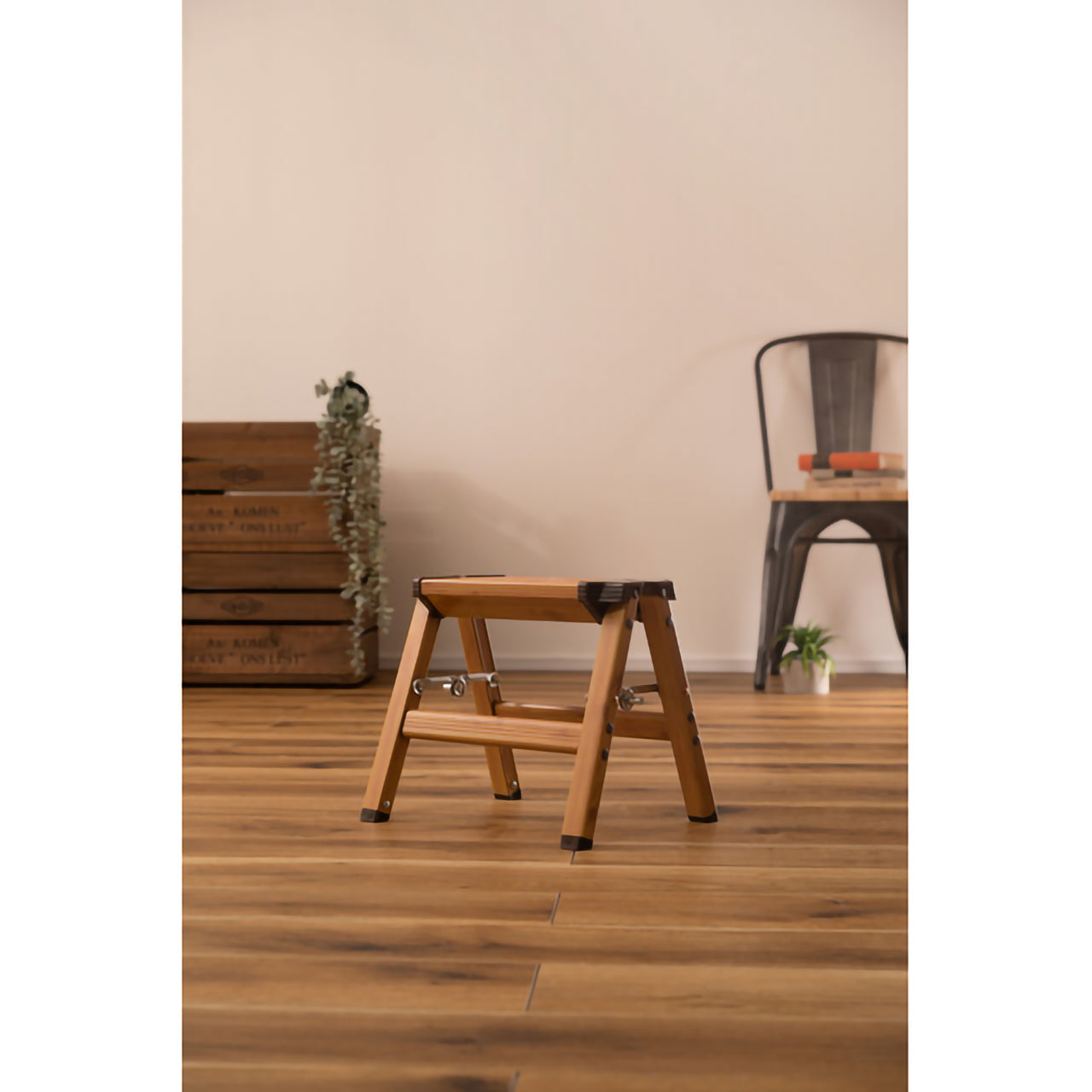 GB-LF13 アルミ ステップスツール(木目プリント)