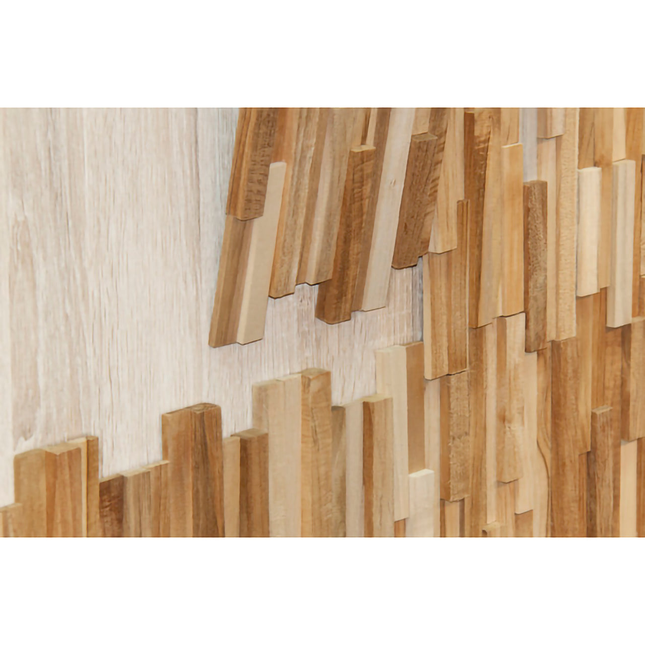 GB-DS01 ウォールパネル(10枚セット)|天然木チークの質感が映える、空間を彩る壁面アクセント