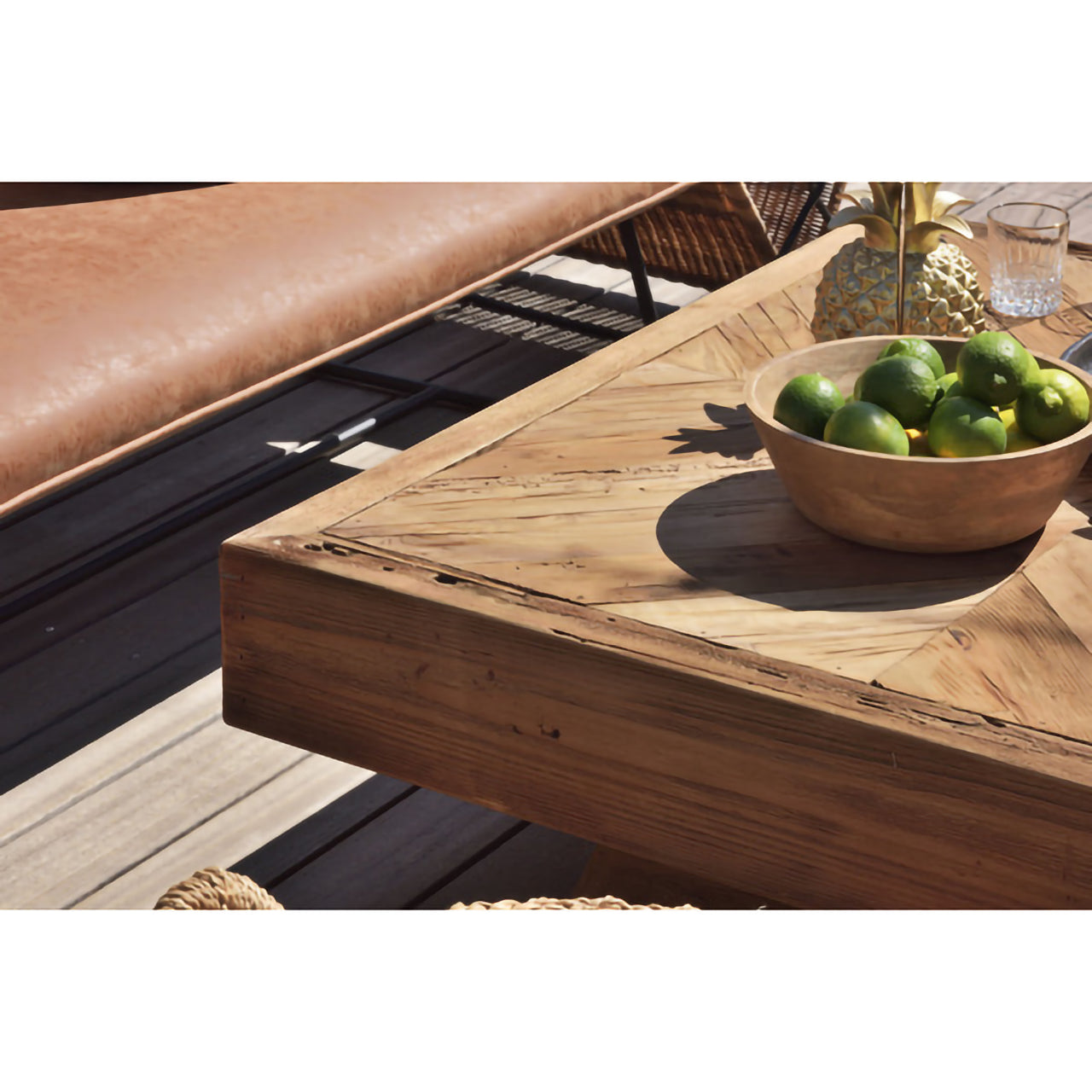 GB-T08 リビングテーブル|古材の風合いが映える、正方形のヴィンテージローテーブル