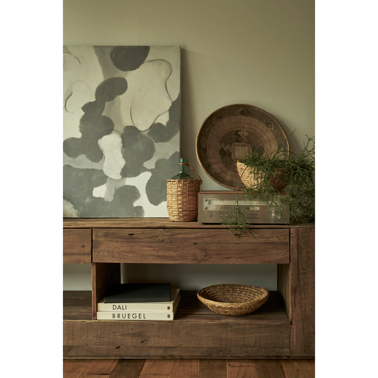 GB-T09 ローボード|古材の重厚感が映える、幅210cmのヴィンテージテレビボード