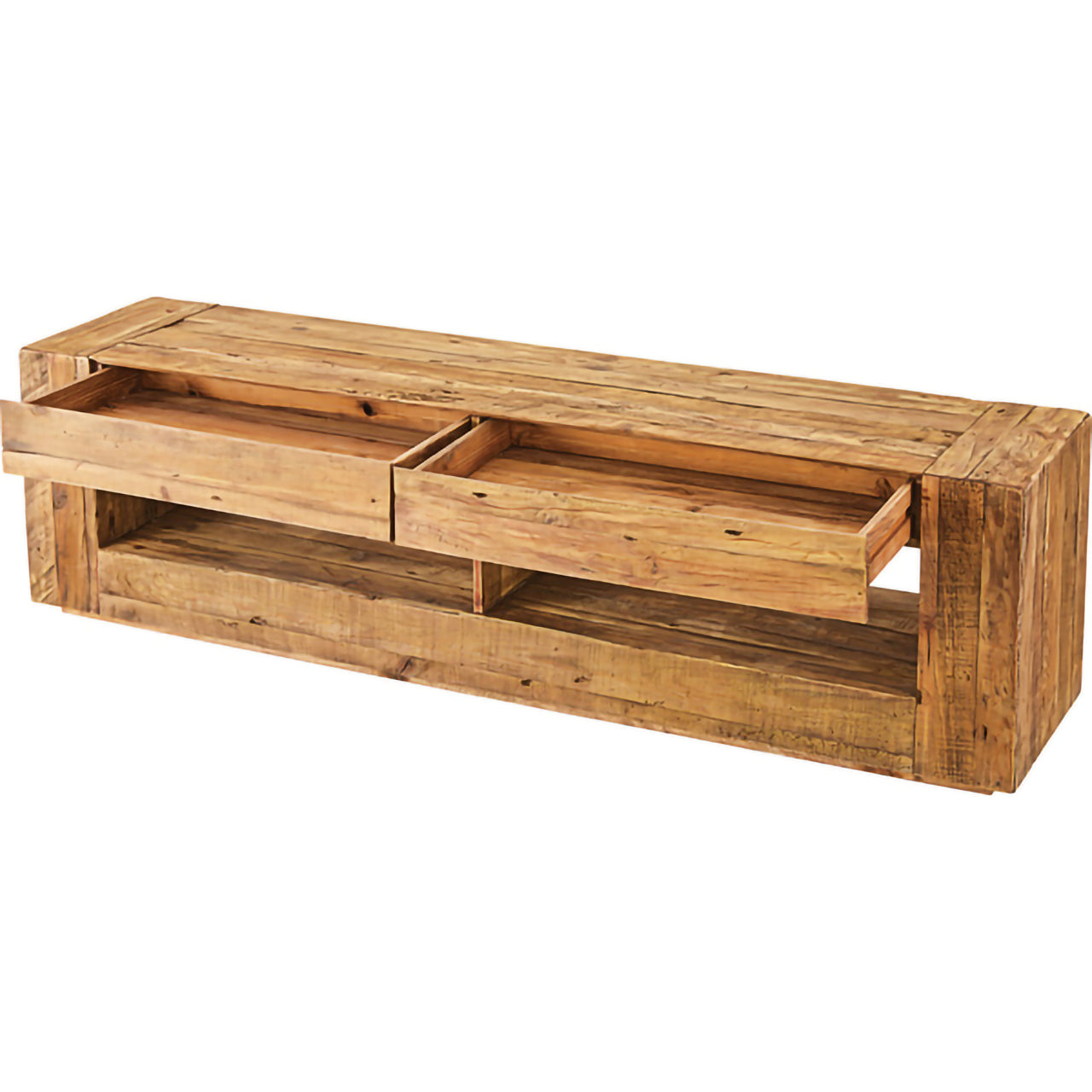 GB-T09 ローボード|古材の重厚感が映える、幅210cmのヴィンテージテレビボード