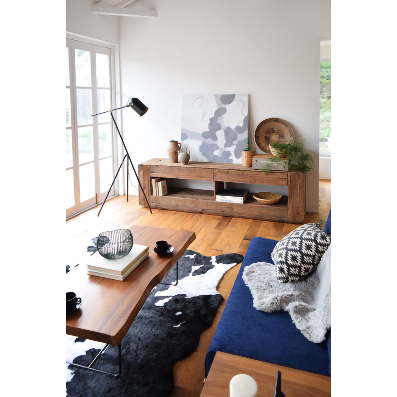 GB-T09 ローボード|古材の重厚感が映える、幅210cmのヴィンテージテレビボード