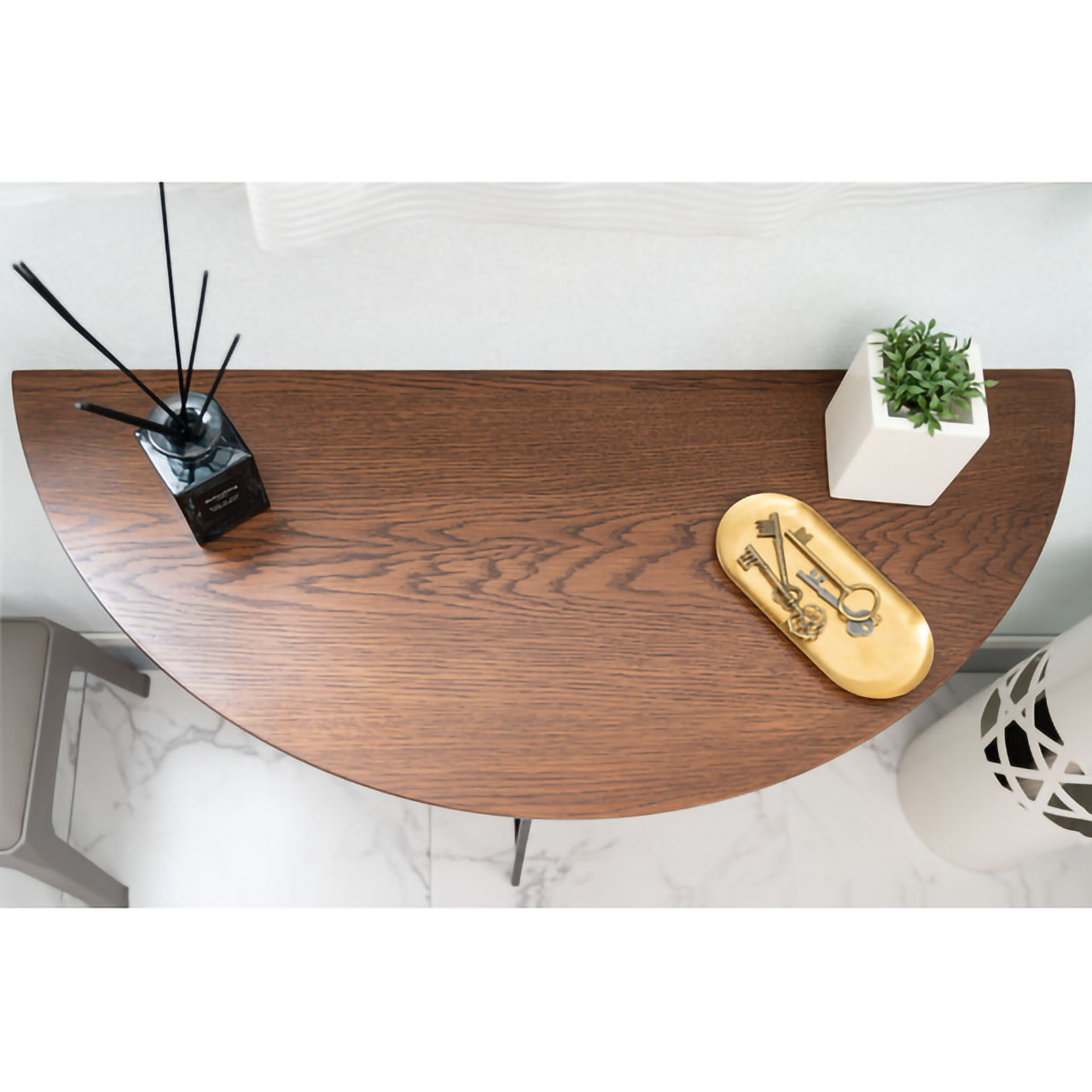 GB-T13BR コンソール|半円フォルムが空間にやさしく馴染む、洗練されたモダンテーブル