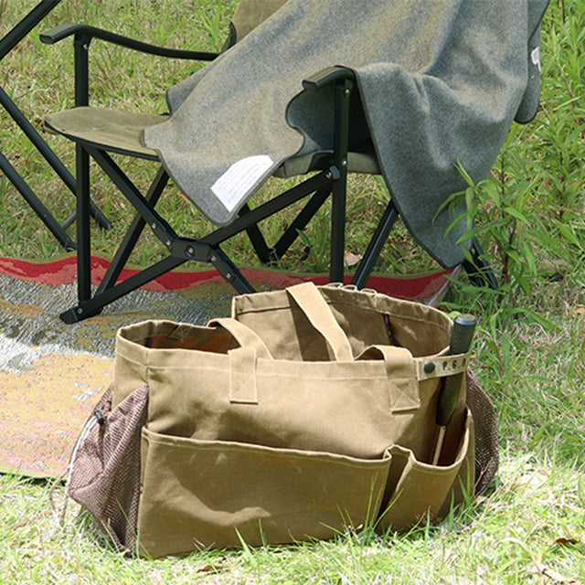 WAXED CANVAS TOOL BAG RECT / ワックスドキャンバス ツールバッグ レクト - GRAY
