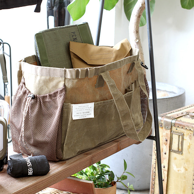 WAXED CANVAS TOOL BAG RECT / ワックスドキャンバス ツールバッグ レクト - GRAY