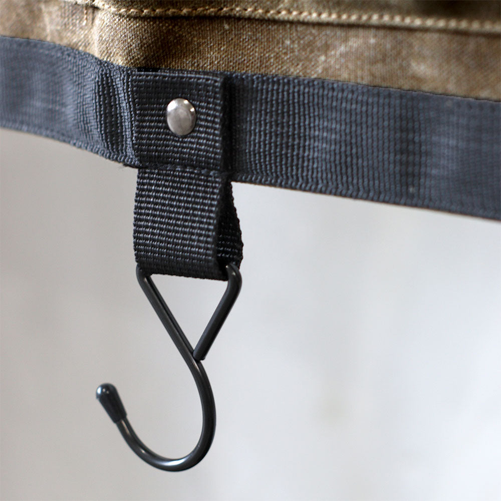 WAXED CANVAS WALL POCKET L / ワックスドキャンバス ウォールポケット L - BROWN