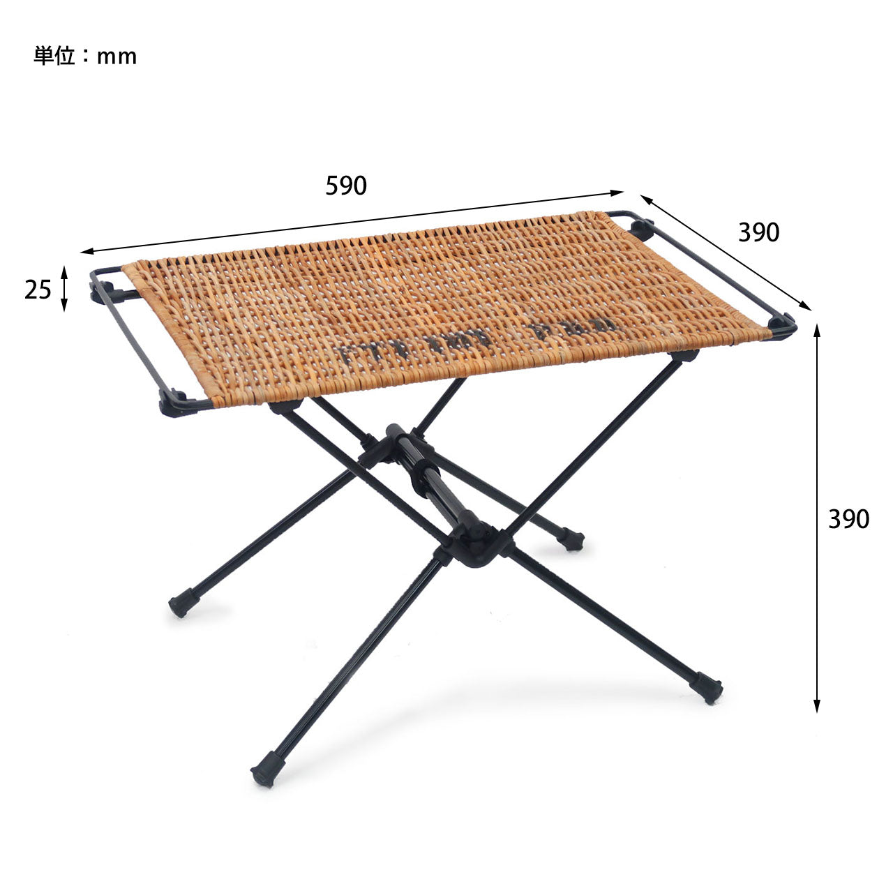 FOLDING RATTAN TABLE -BY THE AROROG.- / フォールディングラタンテーブル バイジアラログ