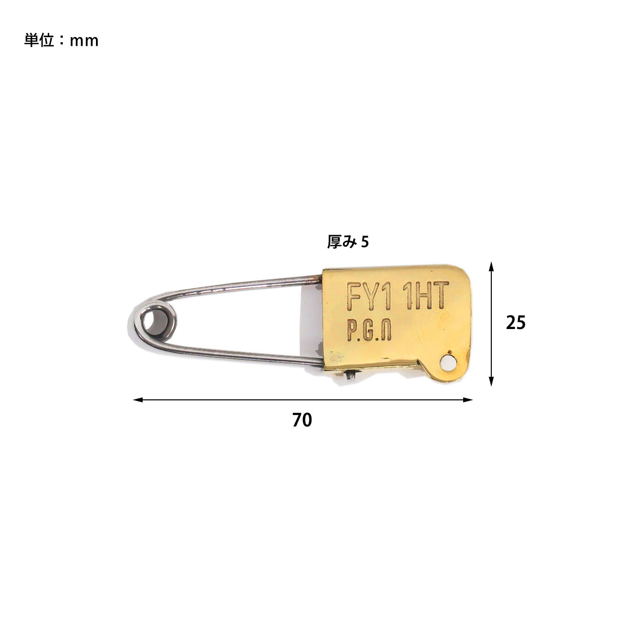 BRASS KEY HOLDER PIN / ブラス キーホルダーピン