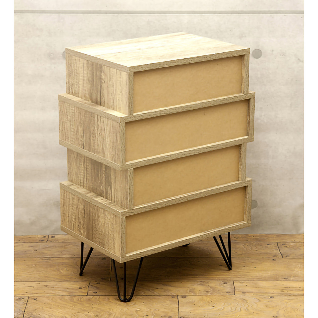 スタジオファニチャー★4段キャビネット002｜アメリカンテイストの組立式収納家具