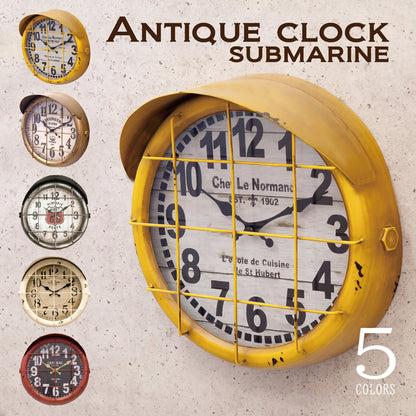 アンティーククロック サブマリン｜潜水艦の窓をモチーフにした、遊び心あふれる壁掛け時計