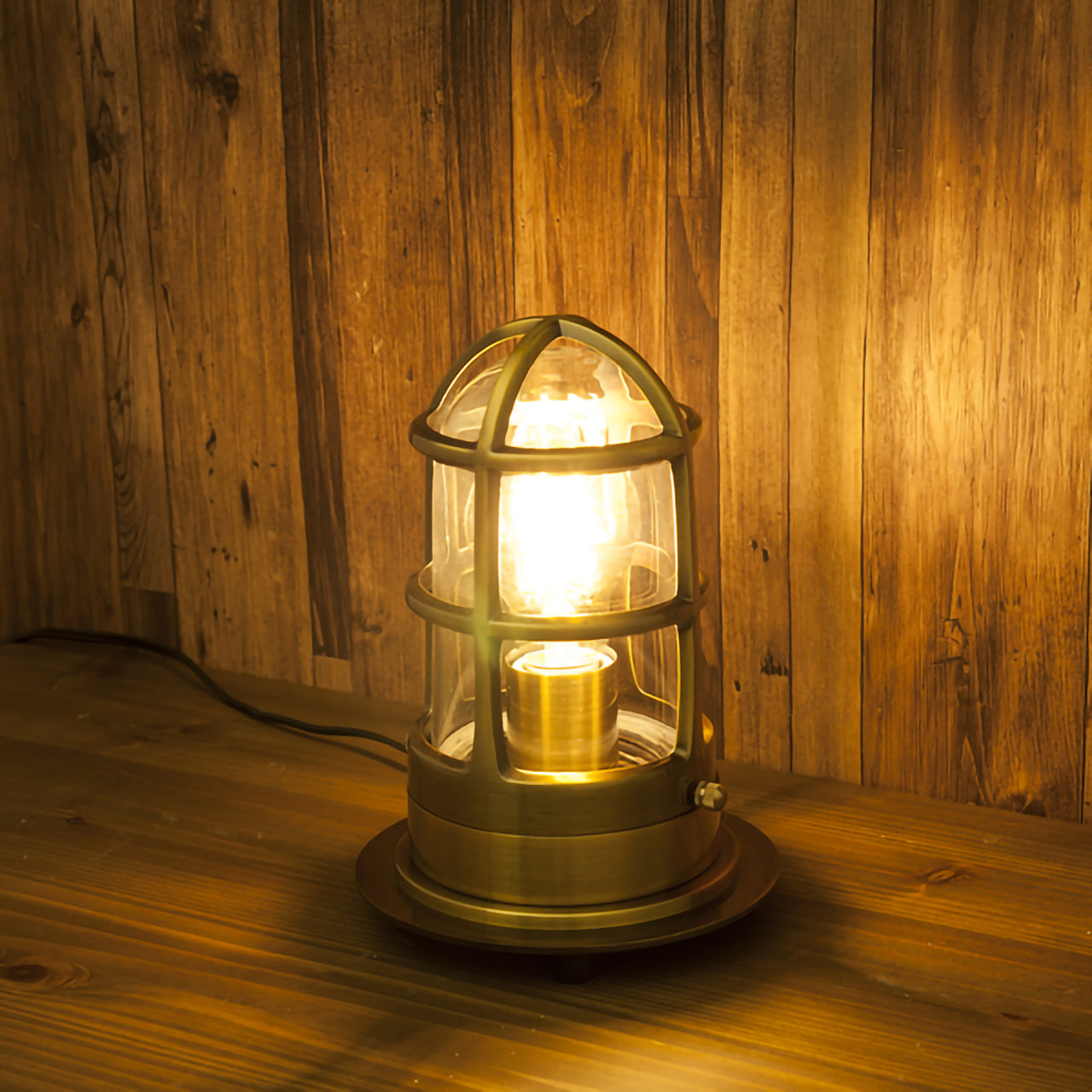 【LED電球付】ヴィンテージ テーブルランプ サブマリン