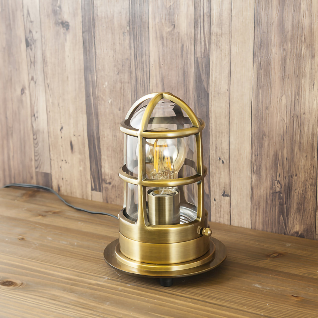 【LED電球付】ヴィンテージ テーブルランプ サブマリン