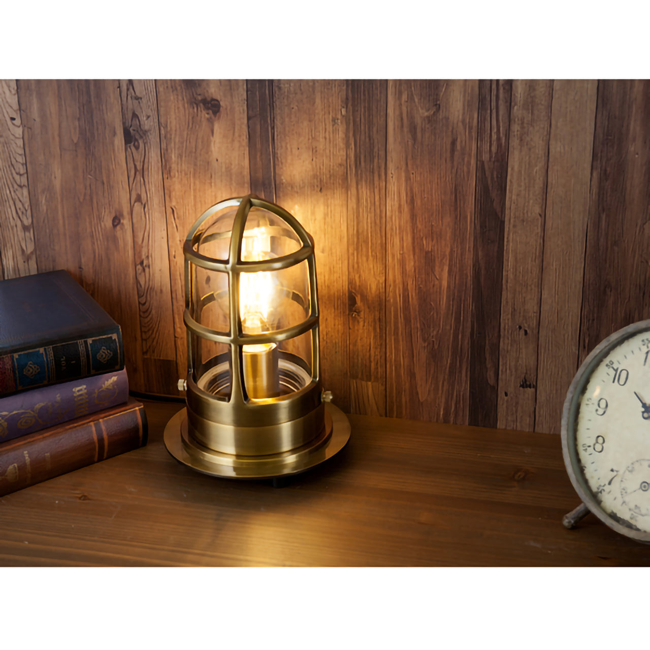 【LED電球付】ヴィンテージ テーブルランプ サブマリン