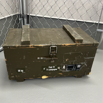 【スイス軍実物放出品】フィールドテレフォンウッドボックス