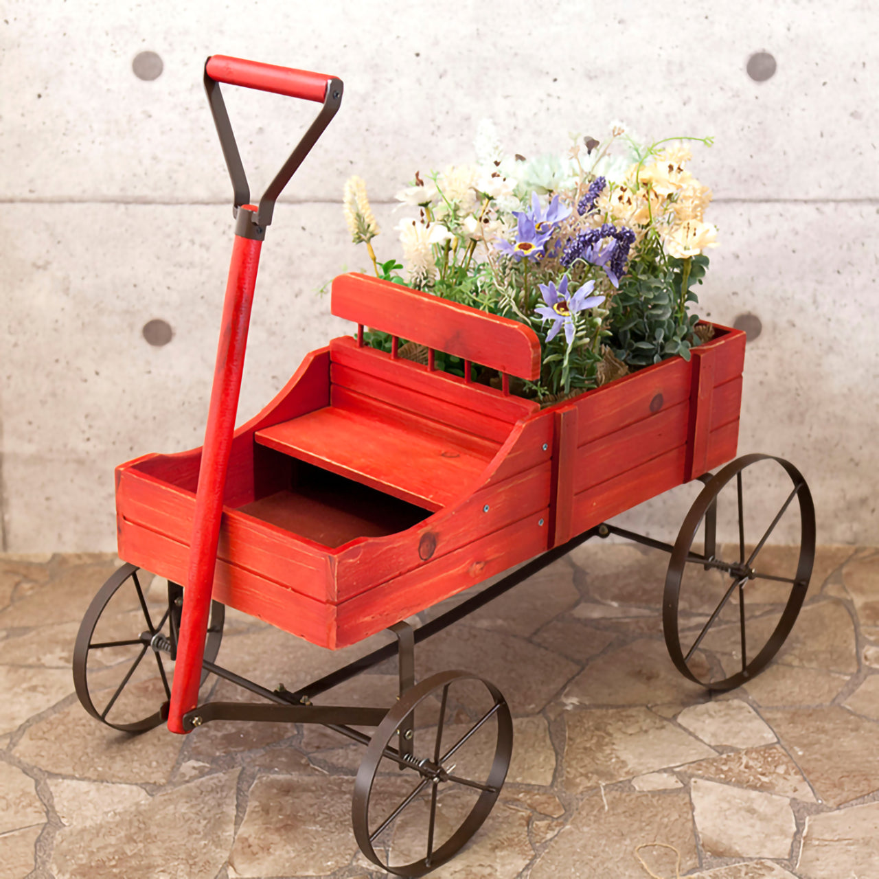 🌿【Liberte】ウッデンプランターカート｜お庭や玄関先を彩るナチュラルガーデンアイテム