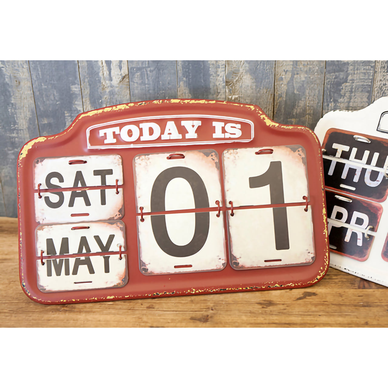 【アメリカンヴィンテージを楽しむ】　テーブルクロック＆カレンダーセット B