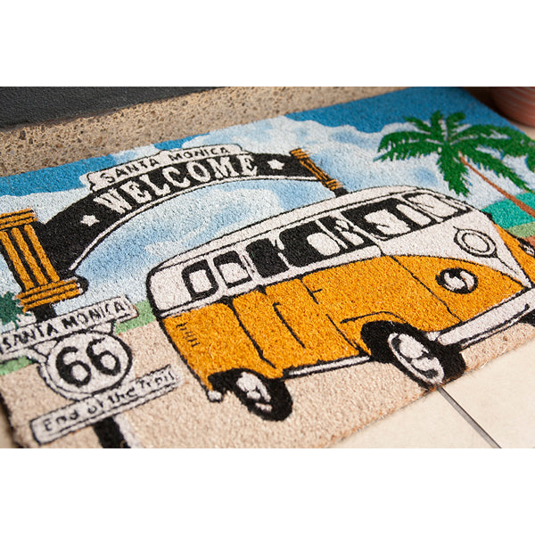 厳選ガレージ装飾セット03　選べる玄関マットとアンティーク メタルエンボスプレート6枚（ランダム）セット！