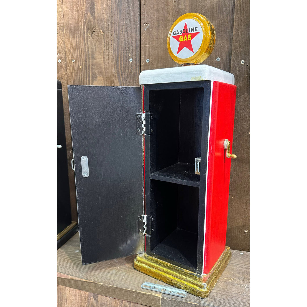 【GASOLINE】ガスポンプ マルチキャビネット（ホワイト）｜レトロ感満載の収納インテリア