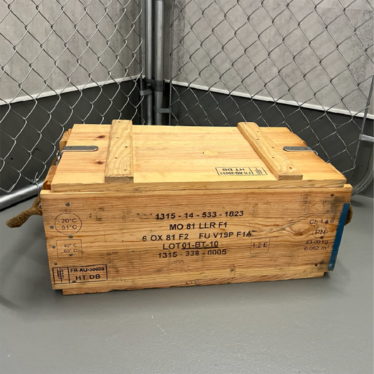 フランス アミニッションボックス ウッド 麻紐ハンドル