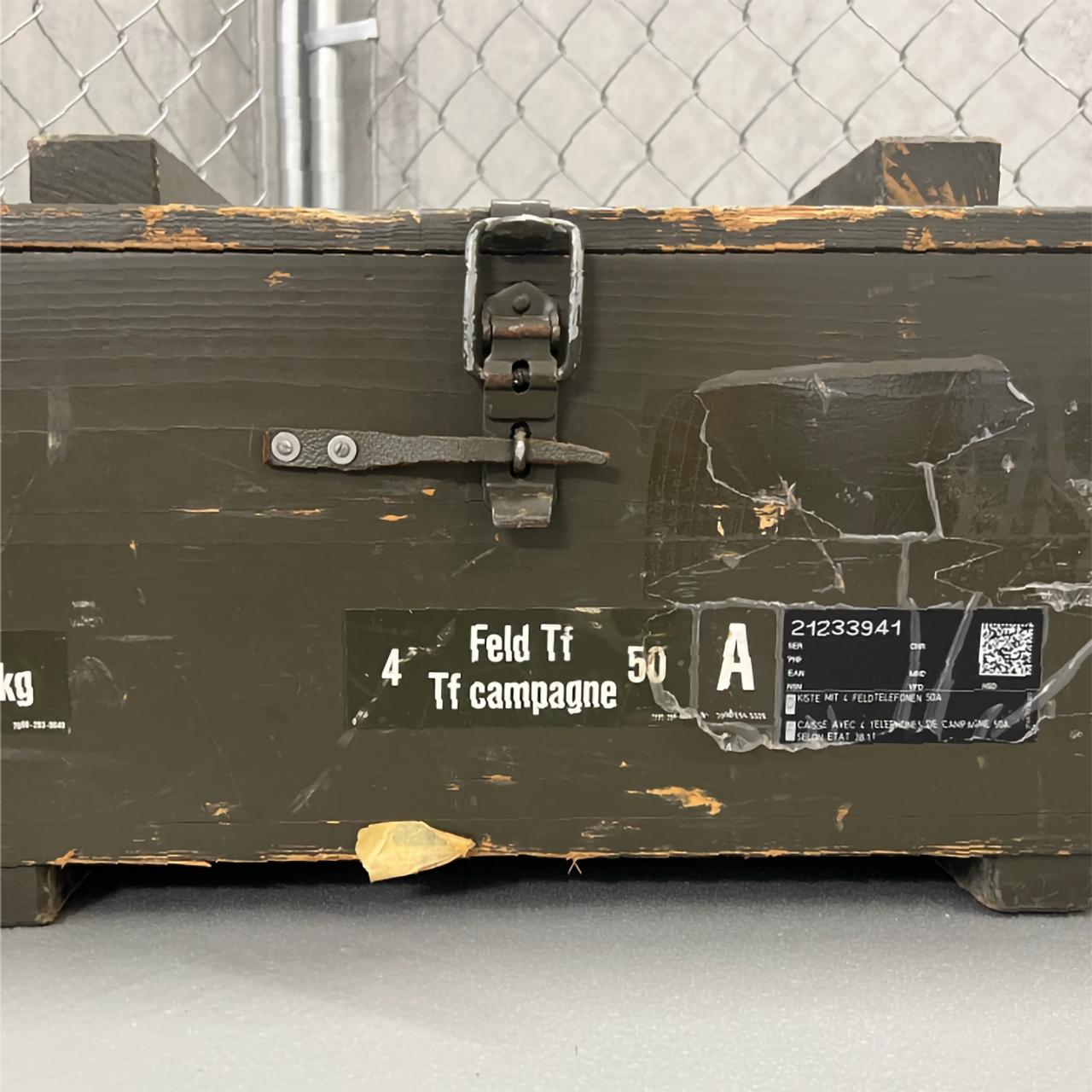 【スイス軍実物放出品】フィールドテレフォンウッドボックス