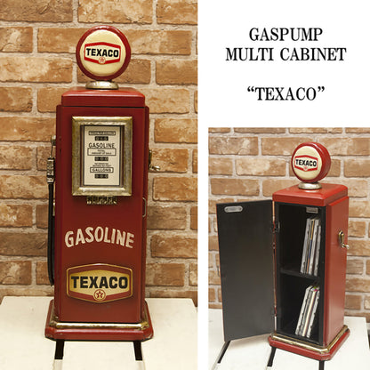 ⛽【TEXACO】ガスポンプ マルチキャビネット｜アメリカンヴィンテージを極める収納インテリア