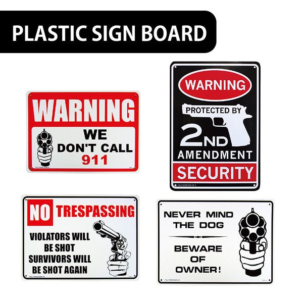 PLASTIC SIGN BOARD[WARNING]