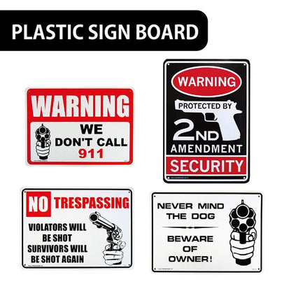 PLASTIC SIGN BOARD[WARNING]