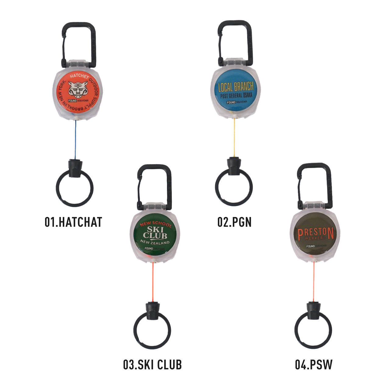 FOUND SOUVENIR COLOR CODE REEL KEY HOLDER / ファウンドスーベニア カラーコード リールキーホルダー