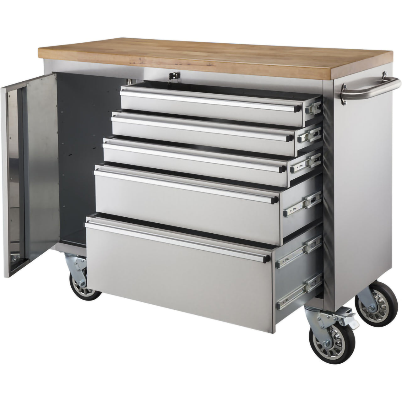 GB-S13　　ツールキャビネット｜ステンレス×天然木のプロ仕様、店舗・ガレージに映える高耐久キャビネット