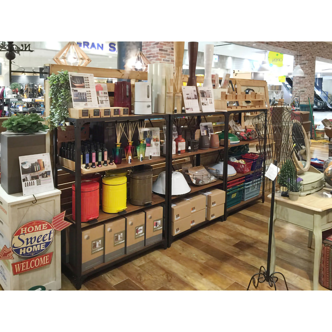 GB-S10【ヴィンテージラック】インダストリアルデザインのワイド3段収納棚