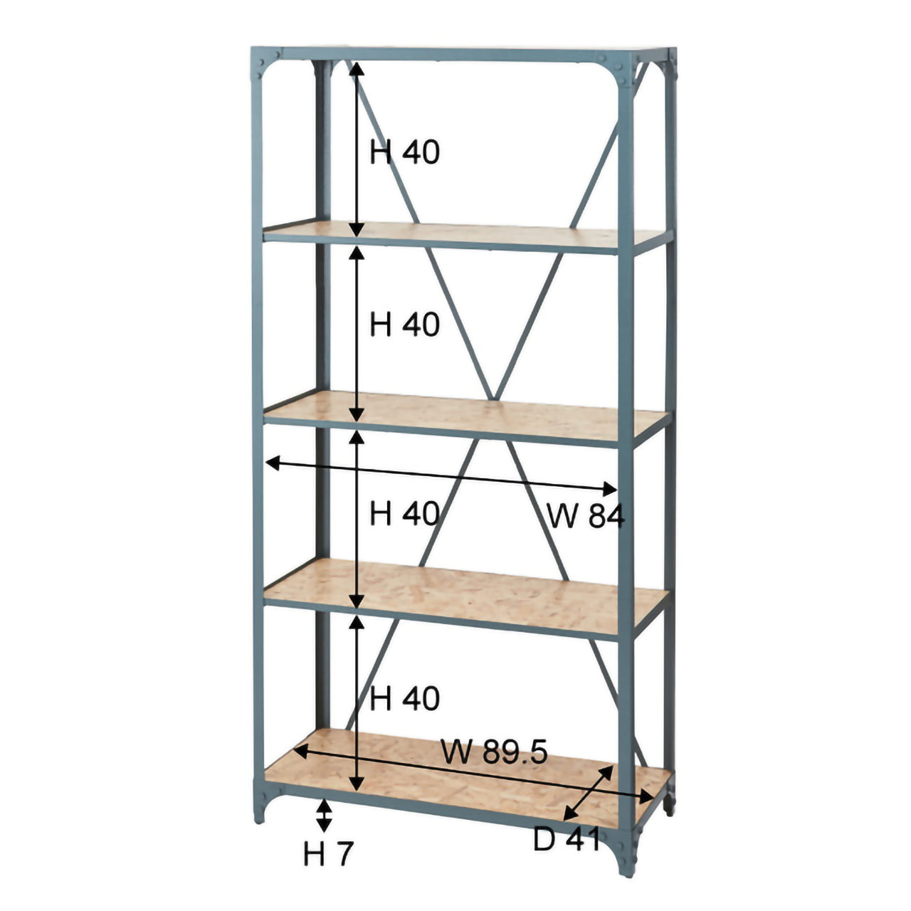 GB-S11【ヴィンテージラック】インダストリアルデザインの4段収納棚