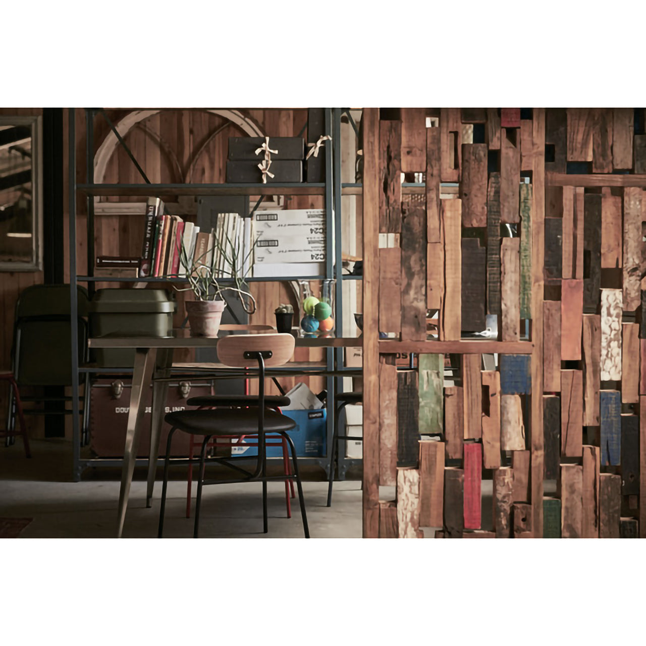 GB-S12【ヴィンテージラック】インダストリアルデザインのワイド４段収納棚