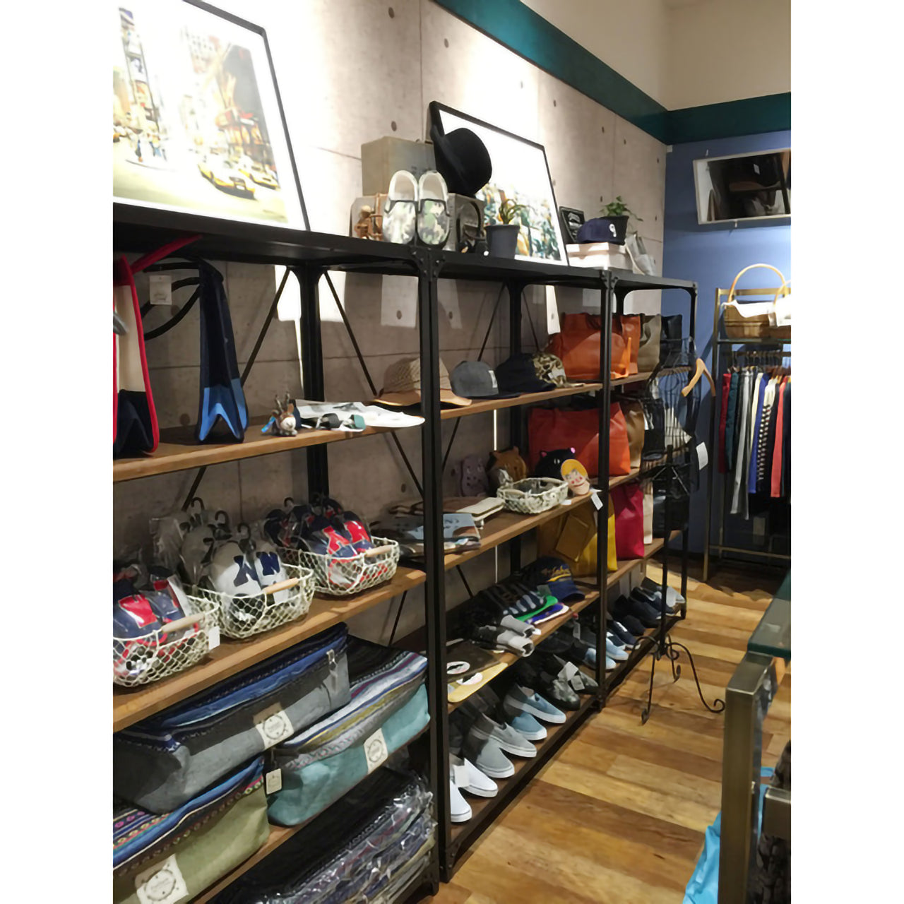 GB-S12【ヴィンテージラック】インダストリアルデザインのワイド４段収納棚