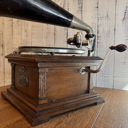 【Victor 製 レコードプレイヤー Ⅱ M型（1905-1909年製）】アンティーク蓄音機セット