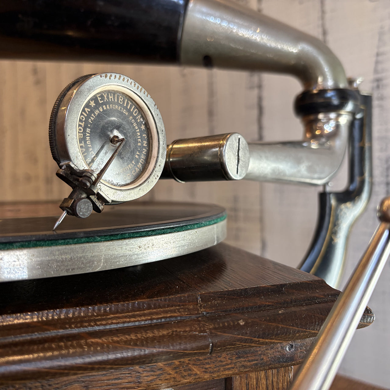 【Victor ビクター製 レコードプレイヤー Ⅱ M型（1905-1909年製）】アンティーク蓄音機セット